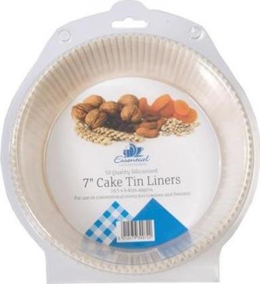 Essential Housewares Pack Of 50 Greasproof 8" Cake Tin Liners free