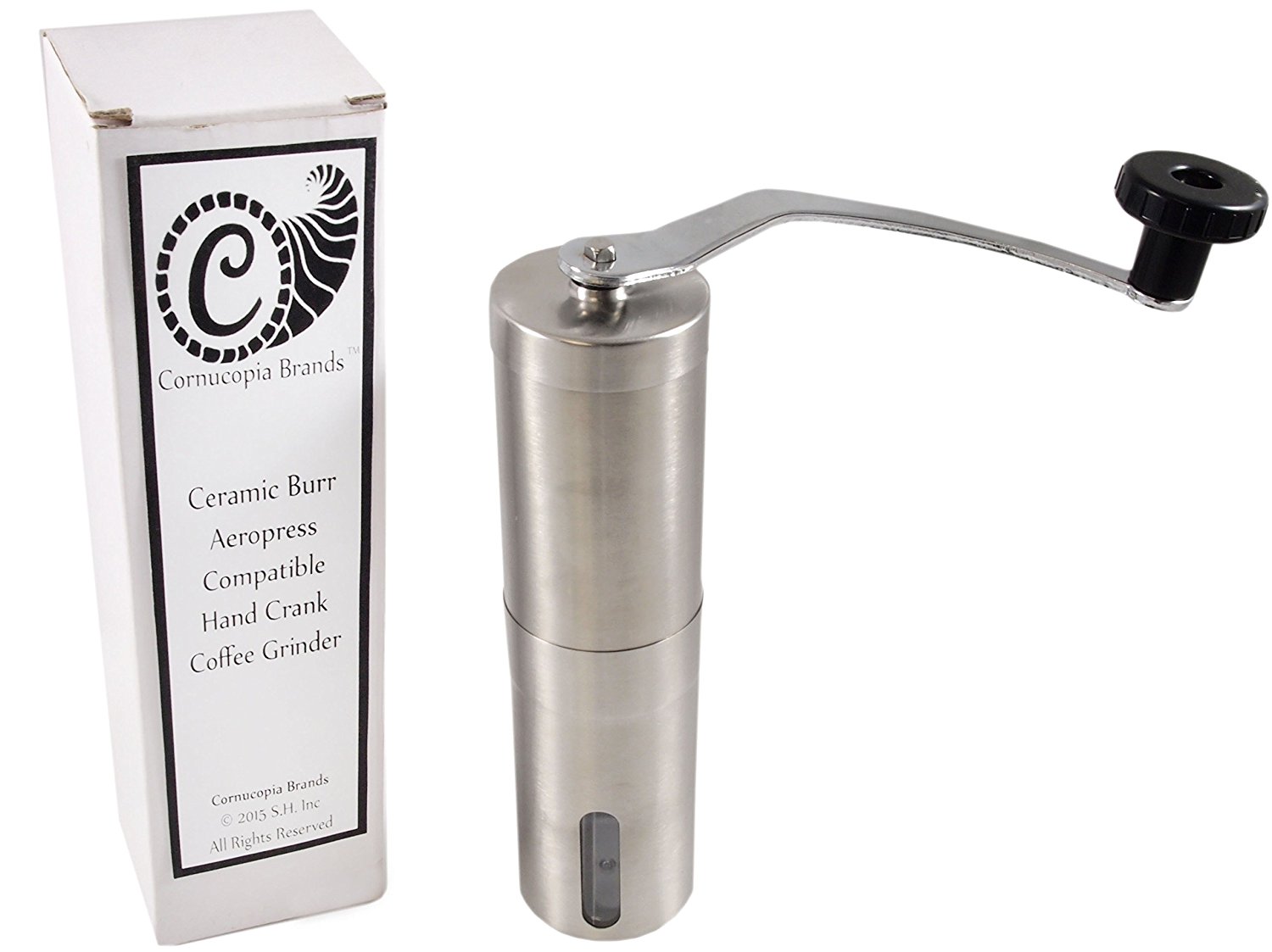 Turkish Ultra Fine Hand Coffee Grinder, Ceramic Grinder Burr Allows