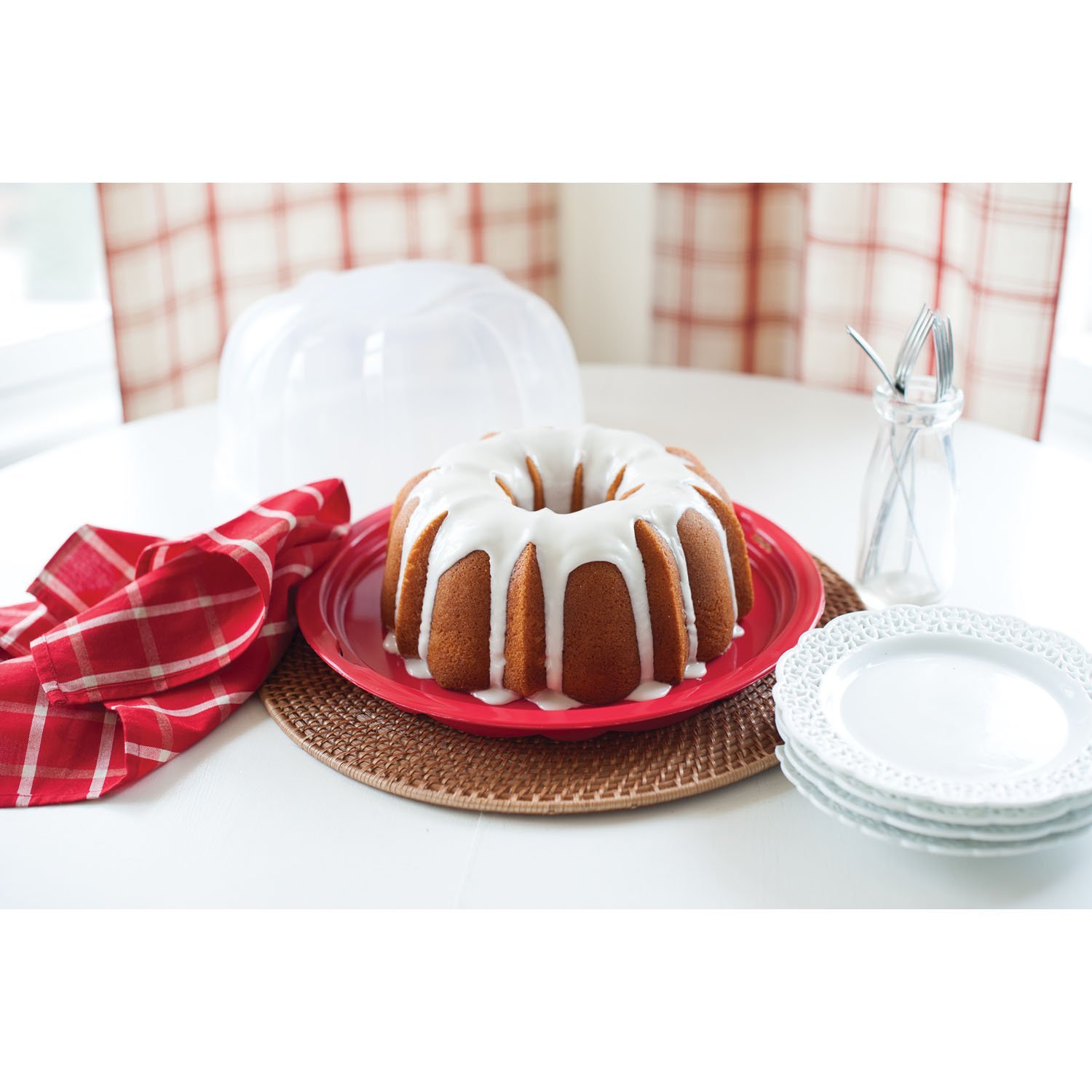 Nordic Ware Bundt Translucent Dome Cake Keeper Colors May Vary N2 free image download
