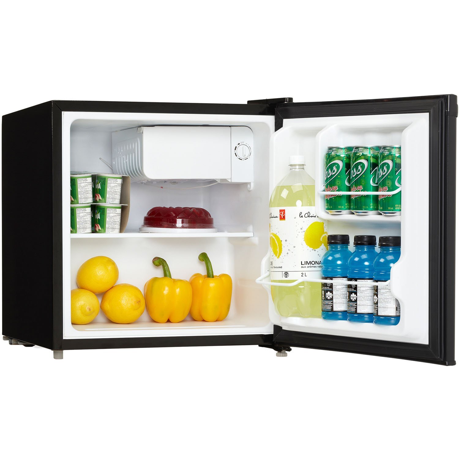 Danby DCR016C1BDB Compact Refrigerator/Freezer, 1.6 Cubic Feet, Black