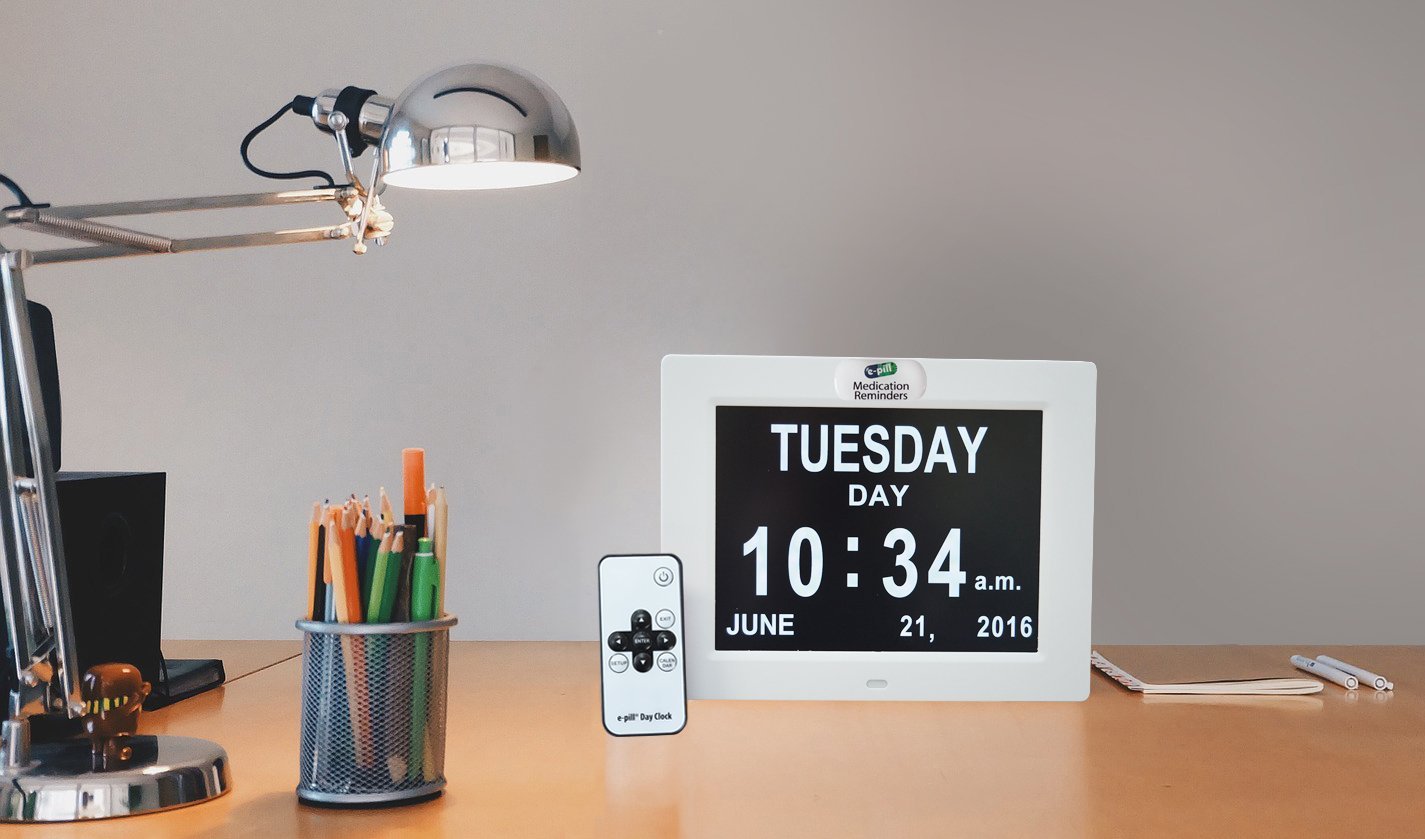 Epill Dementia Alzheimer's Memory Loss Calendar Day Clock with 6