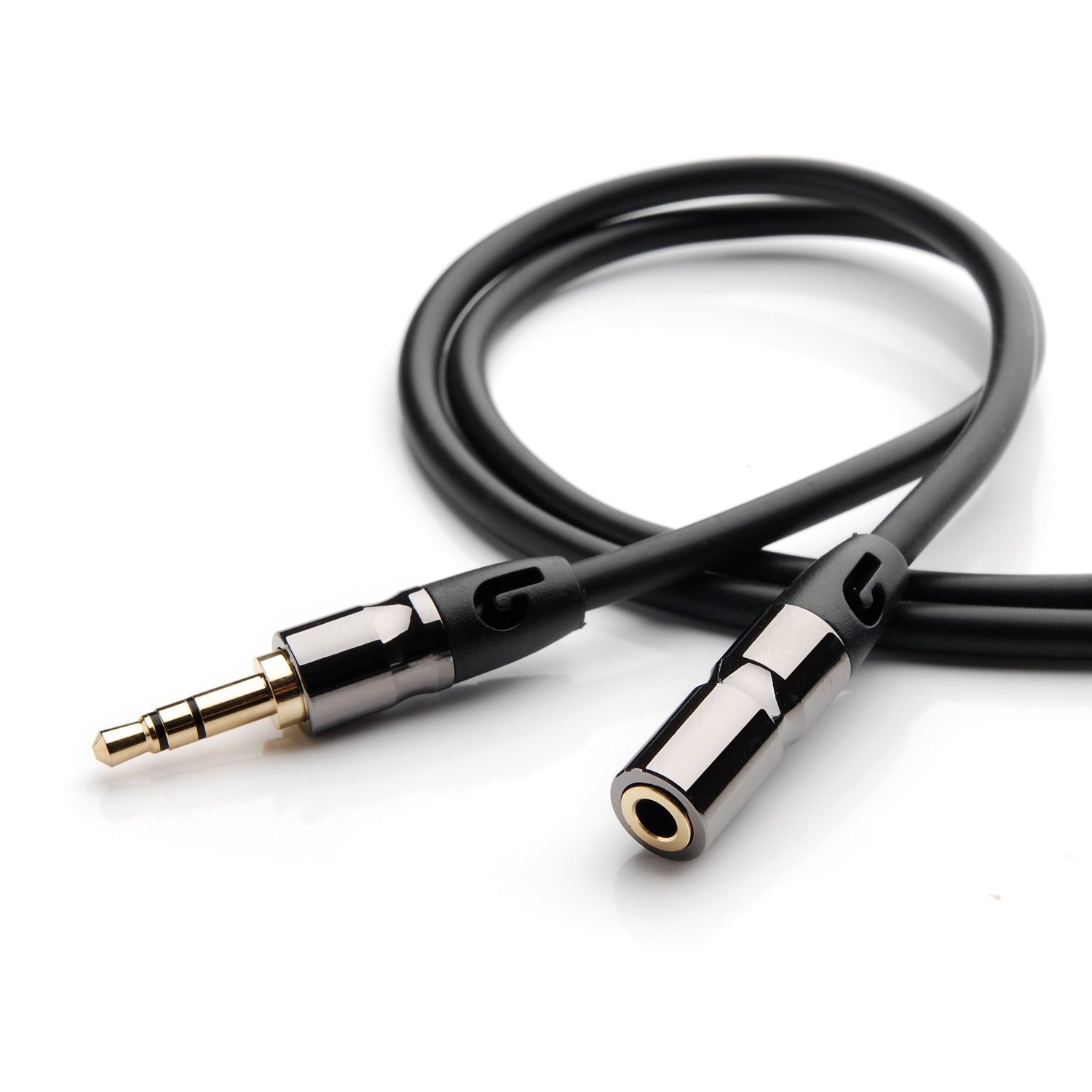 PlugLug 4FT 3.5mm Male to Female Premium Auxiliary Audio Cable for