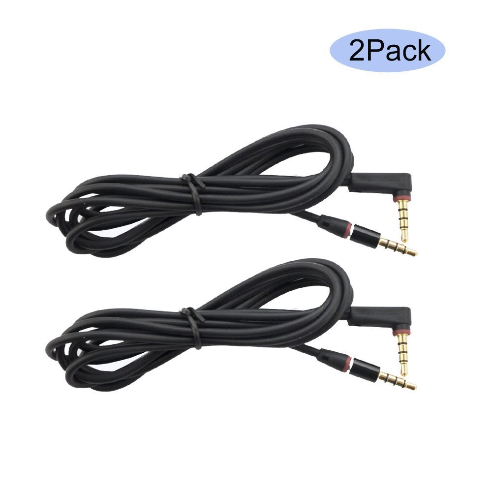 Seadream 2Pack 6 inch 4Pole 3.5mm Male Right Angle to 3.5mm Female