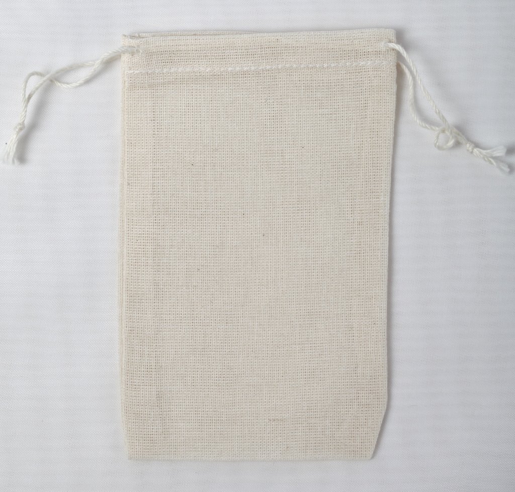 Cotton Muslin Bags 3x5 Inch Double Drawstring 50 Count Pack free image