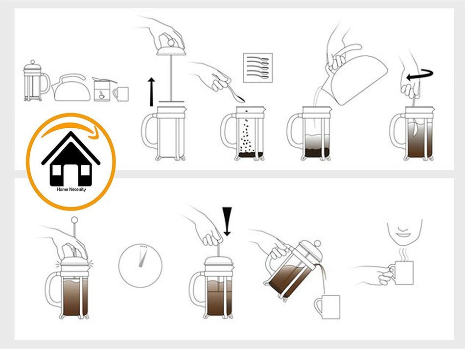 20 oz. French Press Coffee, Espresso, Tea, Stainless Steel Dishwasher