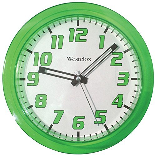 New WESTCLOX 32004G 7.75" Translucent Wall Clock (Green) free image