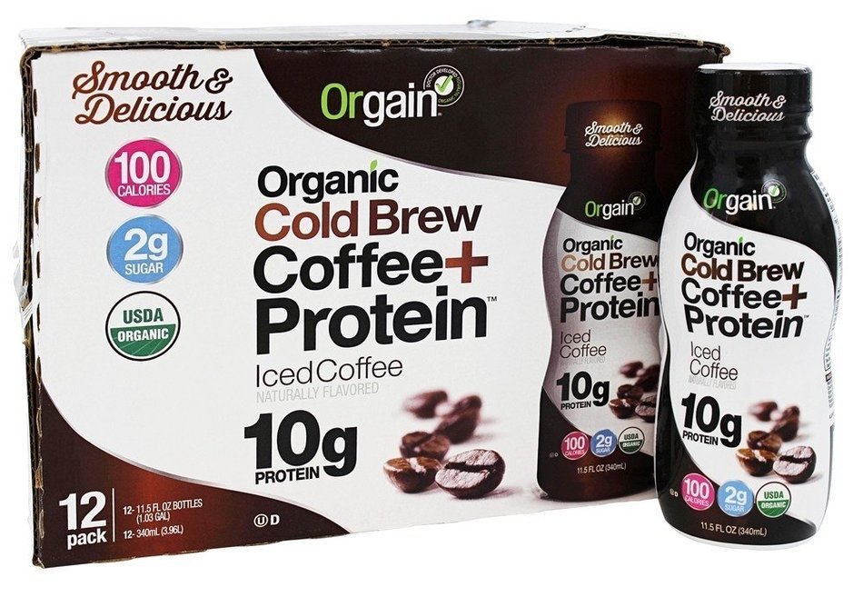 Orgain Organic ColdBrew Coffee Plus Protein, Iced Mocha, 11.5 Ounce