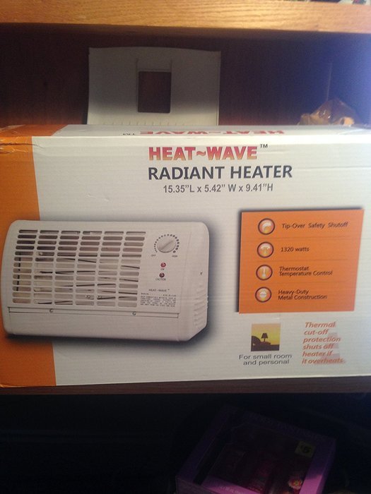 Heat Wave RADIANT HEATER 15.35 "L X 5.42 " W X 9.41"H 1320 WATTS free