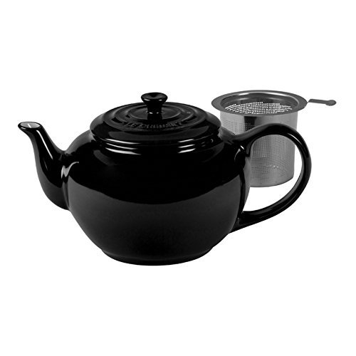 Le Creuset Stoneware Large Teapot with Stainless Steel Infuser Black free image download