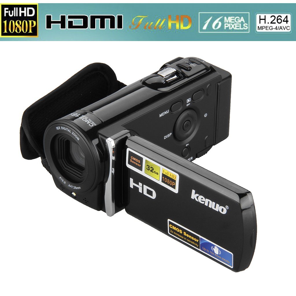 KENUO 3.0" TFT LCD 16x Zoom DV HD 1080P 16MP Camcorder Digital Video
