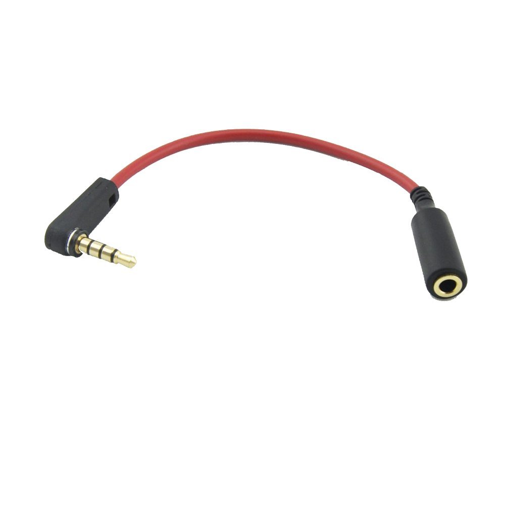 Seadream 2Pack 6 inch 4Pole 3.5mm Male Right Angle to 3.5mm Female