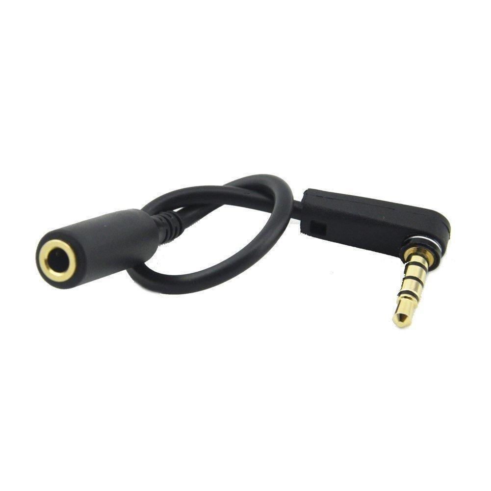 Seadream 2Pack 6 inch 4Pole 3.5mm Male Right Angle to 3.5mm Female