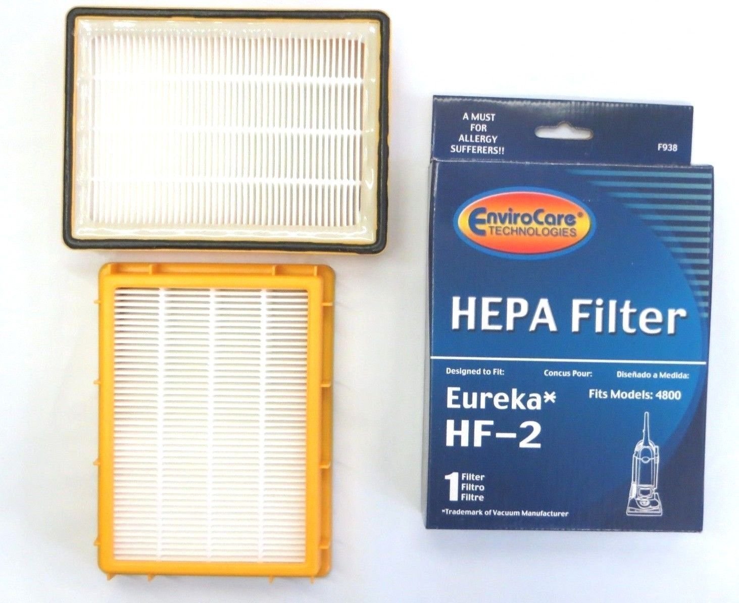 (2) Eureka HF2 Hepa Pleated Filter HF2 Eureka Upright Ultra Smart
