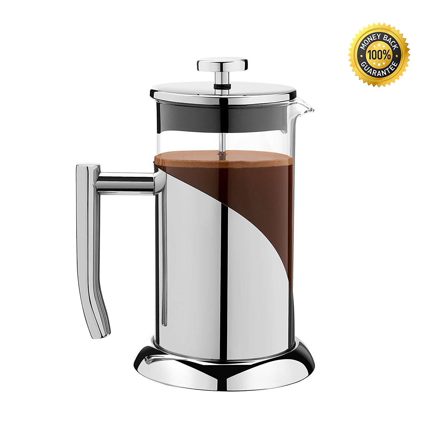 Sofia's Treasures Stainless Steel Angelica French Press Coffee Maker & Tea Press 34 oz with