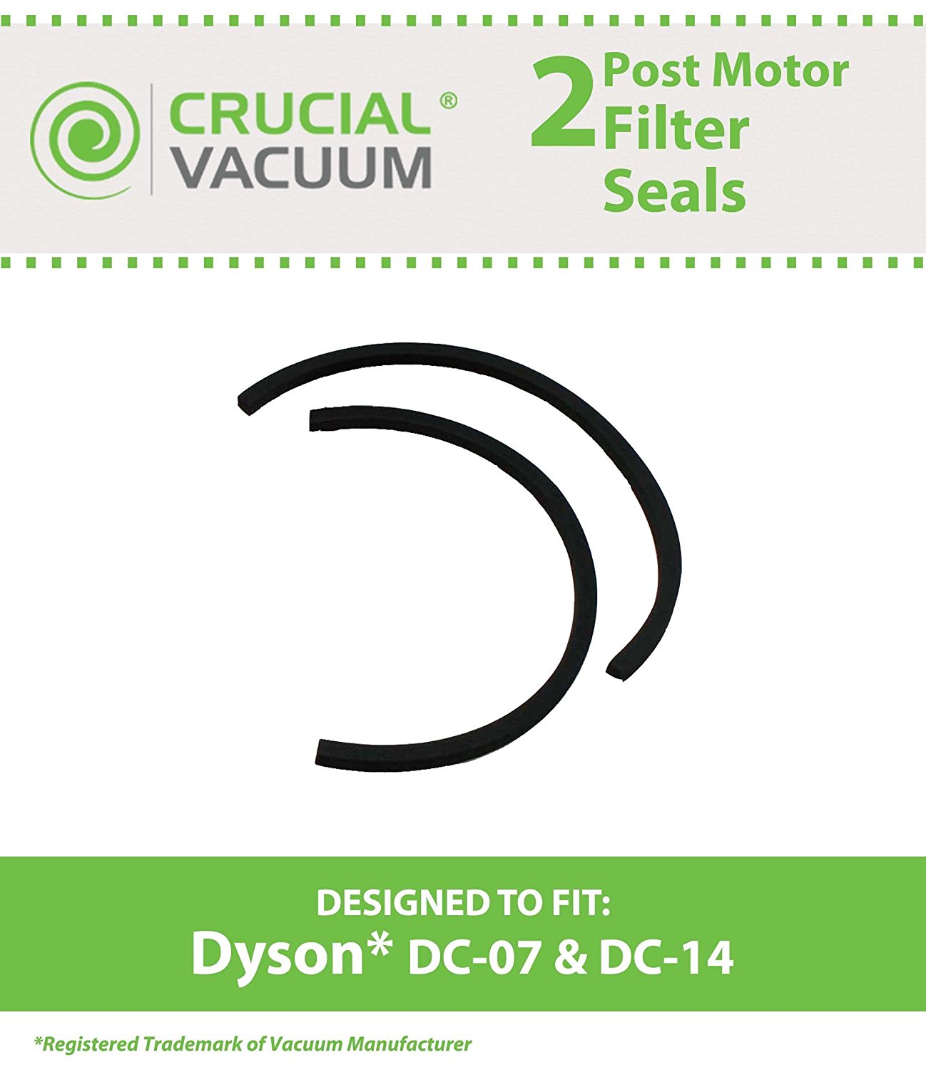 2 Dyson DC07 & DC14 Post Motor HEPA Filter Seals, Fits Dyson DC07