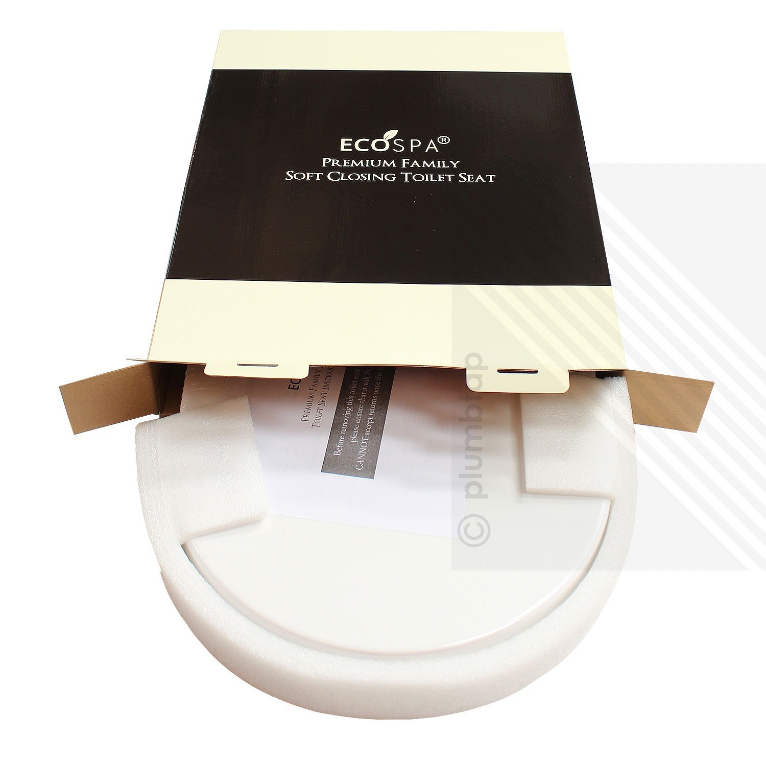 Premium Soft Close White DShape Toilet Seat for Young Families Child