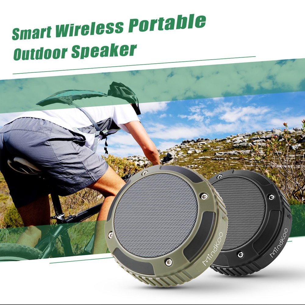 Waterproof Bluetooth Speakers, Mindkoo Smart Wireless Portable Outdoor