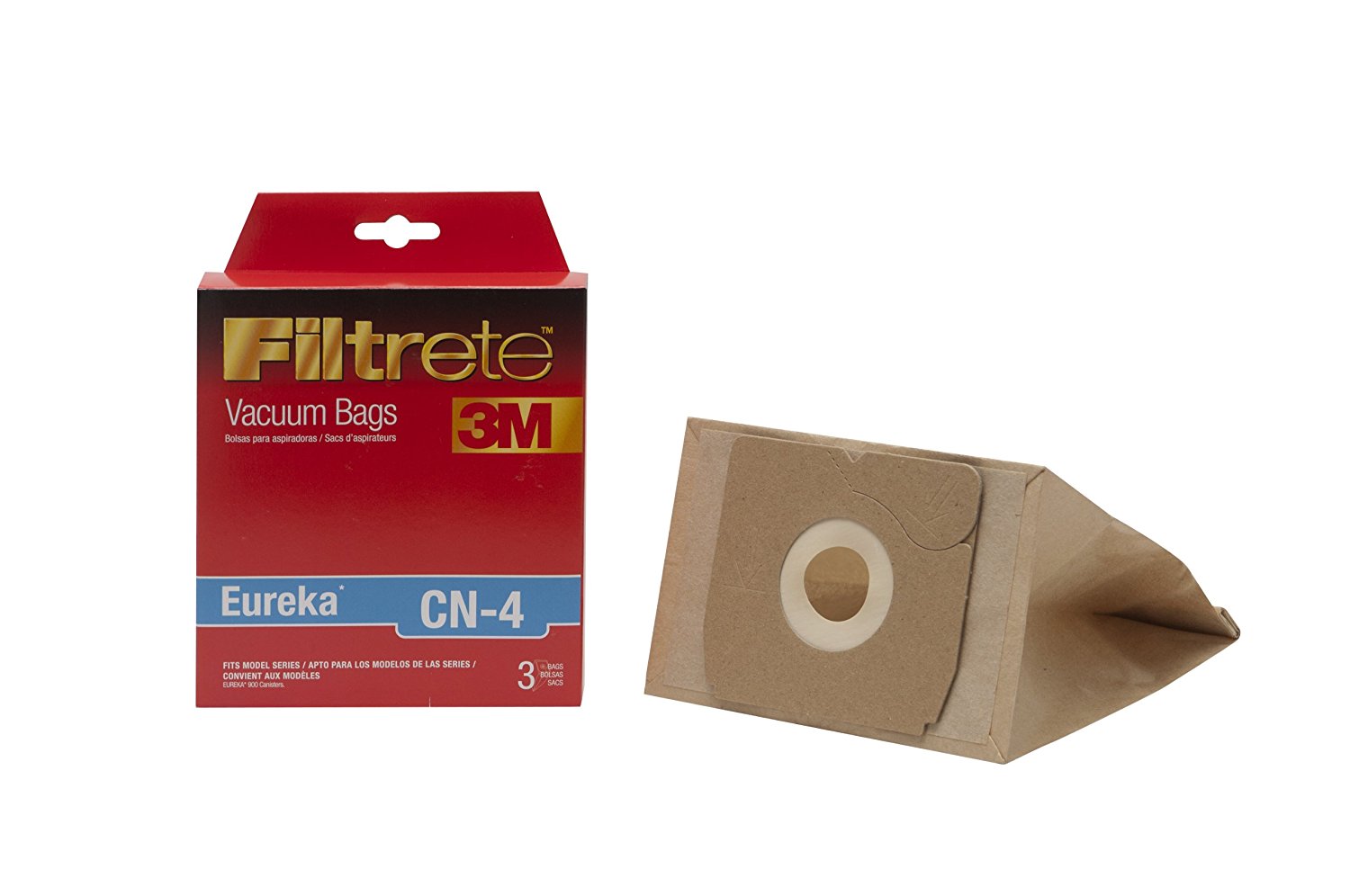 3M Filtrete Eureka CN4 Micro Allergen Vacuum Bag, 3 Pack free image