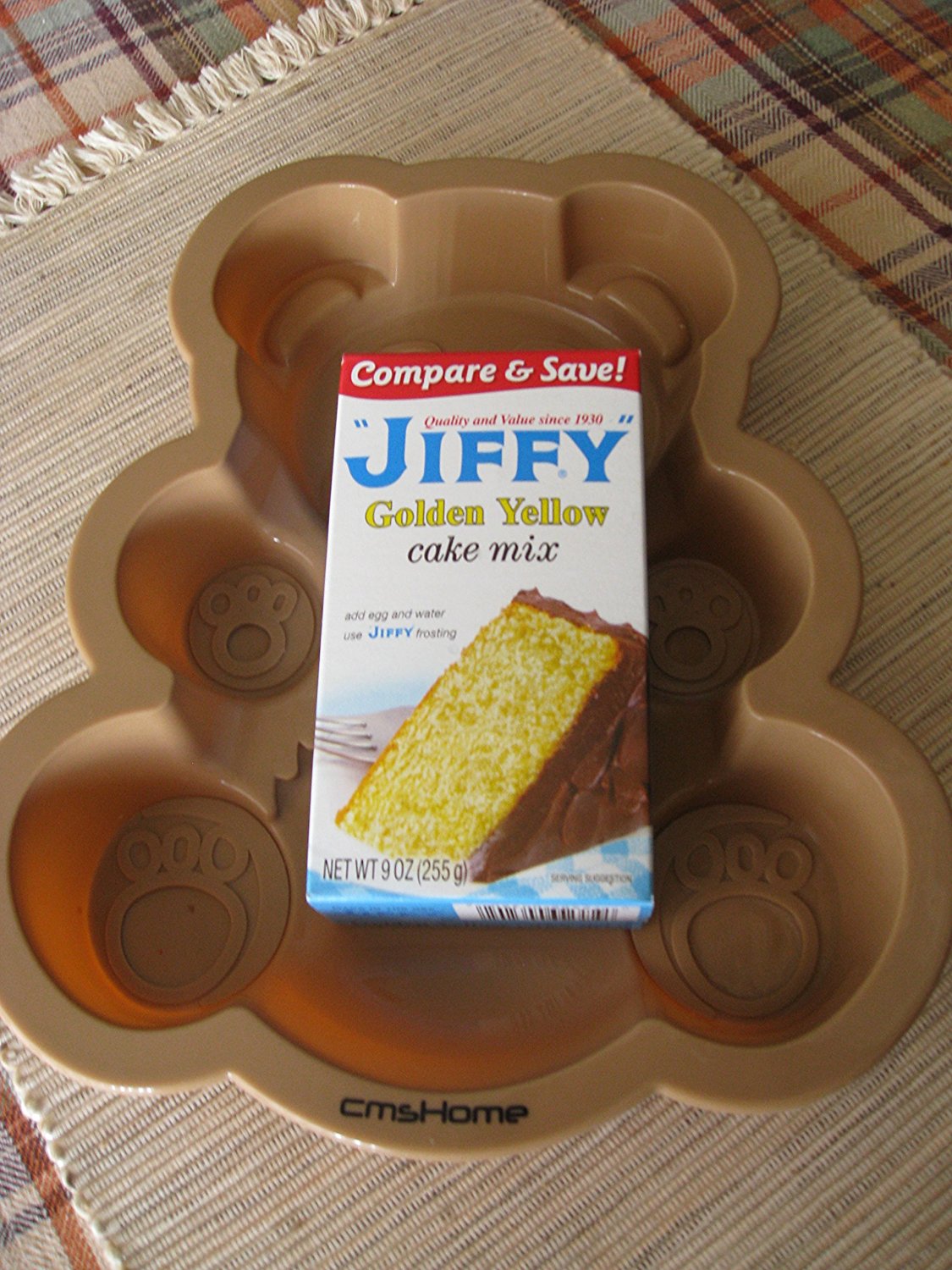 CmsHome(R) Premium Silicone Novelty Bear Cake Pan Dessert Salad Mold