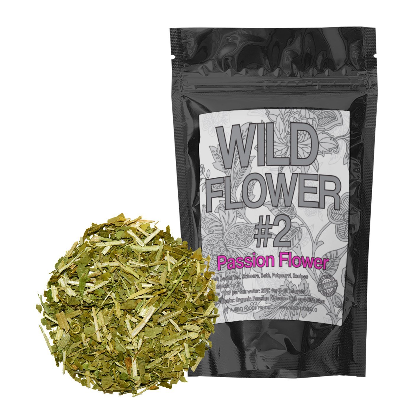 Organic Dried Passion Flower Herbal Tea Wild Flower 2 (4 ounce) free