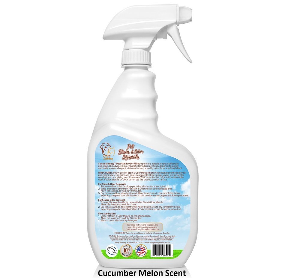 Pet Stain & Odor Miracle Enzyme Cleaner for Dog and Cat Urine, Feces