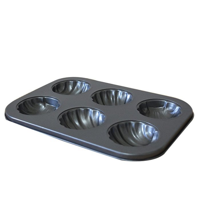 Startony Non Stick 6 Cups Removeble Loose Bottom Muffin Cupcake Egg
