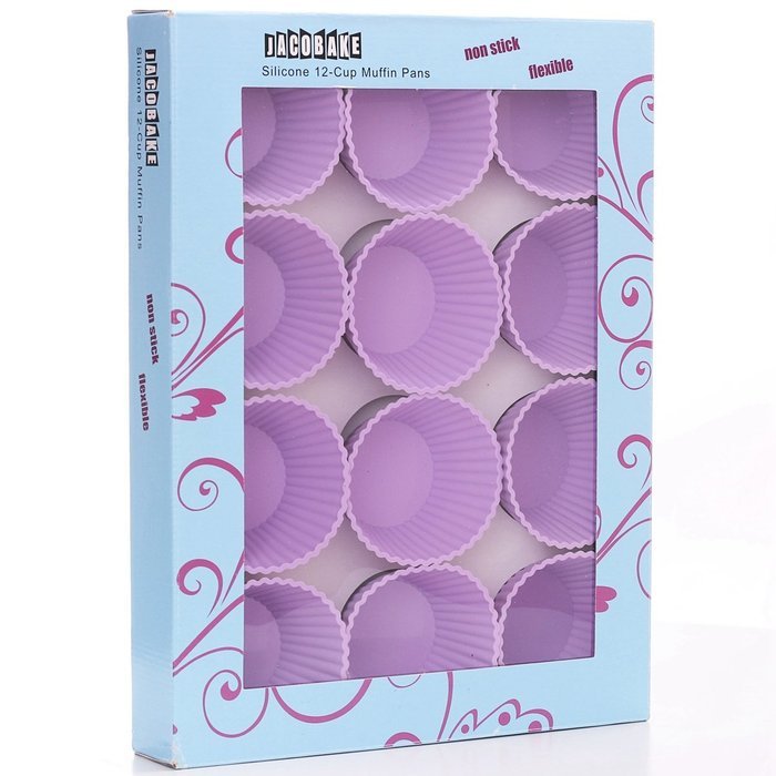 Jacobake Silicone Cupcake Liners Reusable Silicone Muffin Liners