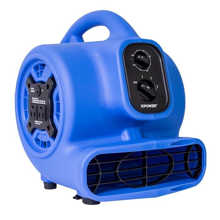 XPOWER P230AT 1/5 HP 800 CFM 3 Speeds Mini Air Mover with 3Hour Timer