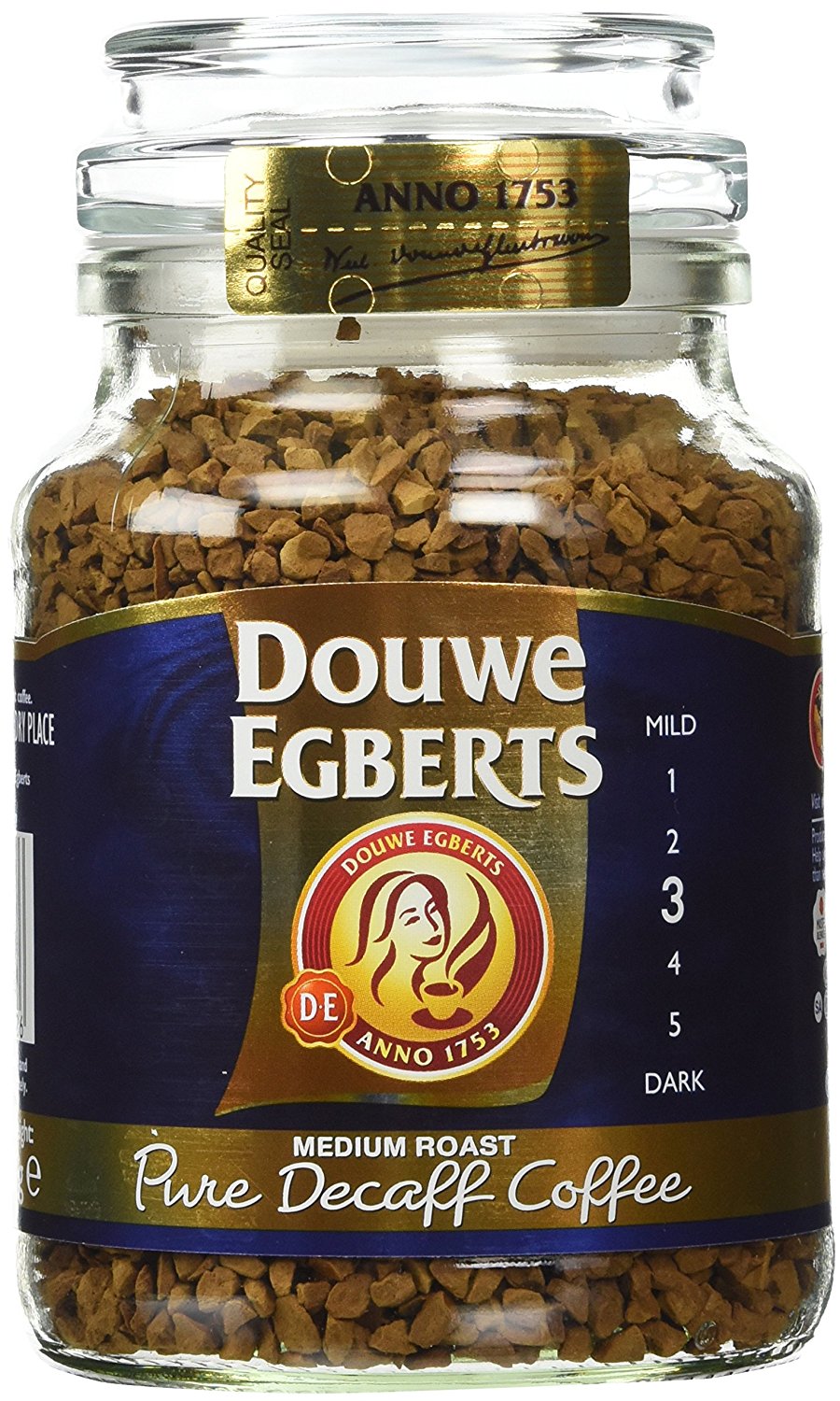 Douwe Egberts Pure Decaf Instant Coffee 2 Jars 3.5oz/100g Each free