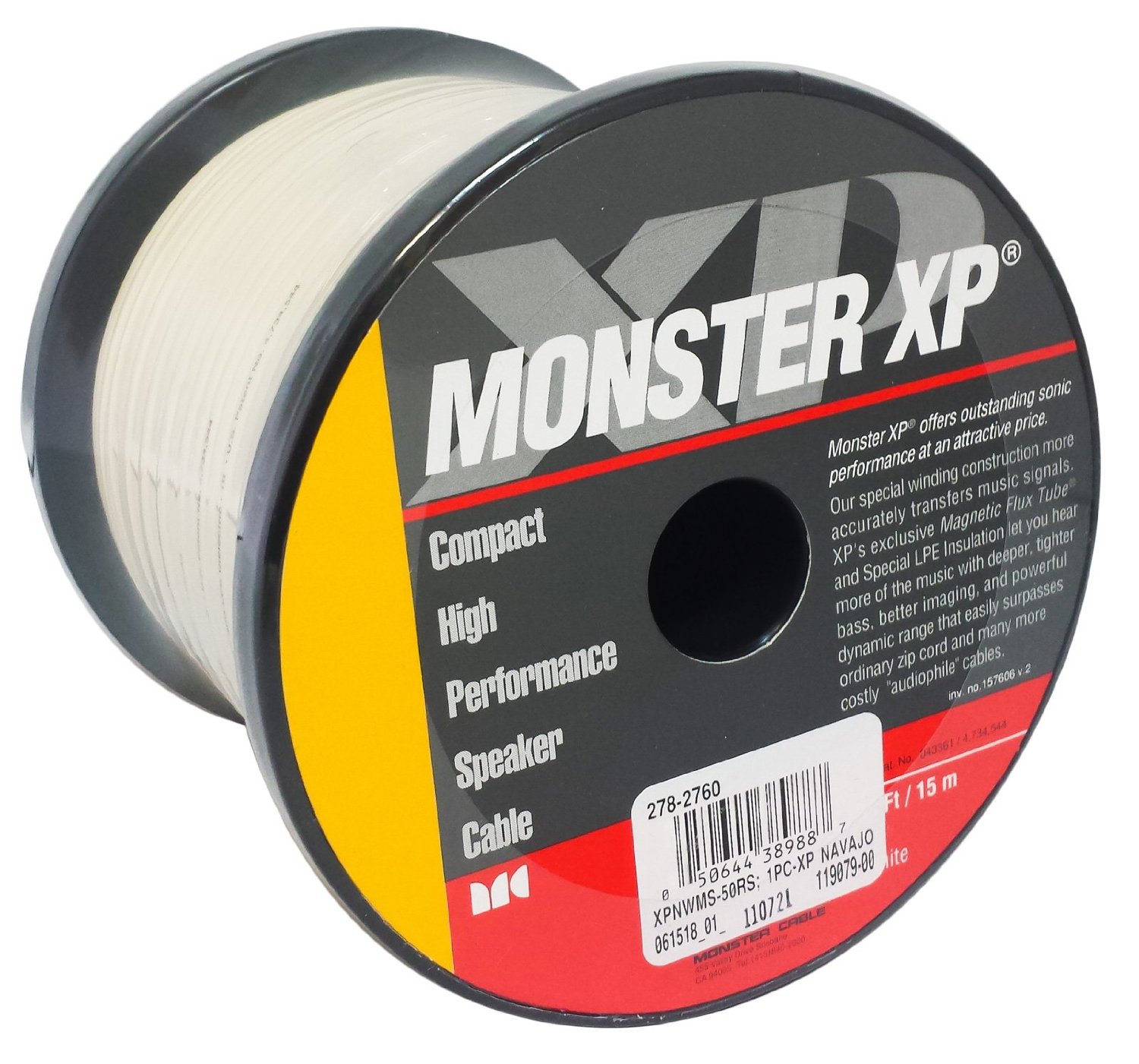 Monster XP® 50Ft. Navajo White Compact Speaker Cable N2 free image