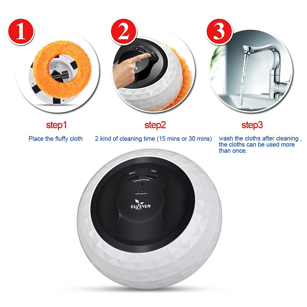 Robotic mop ,Euleven 3058G mopping robot with 2 timers fixed , Robotic