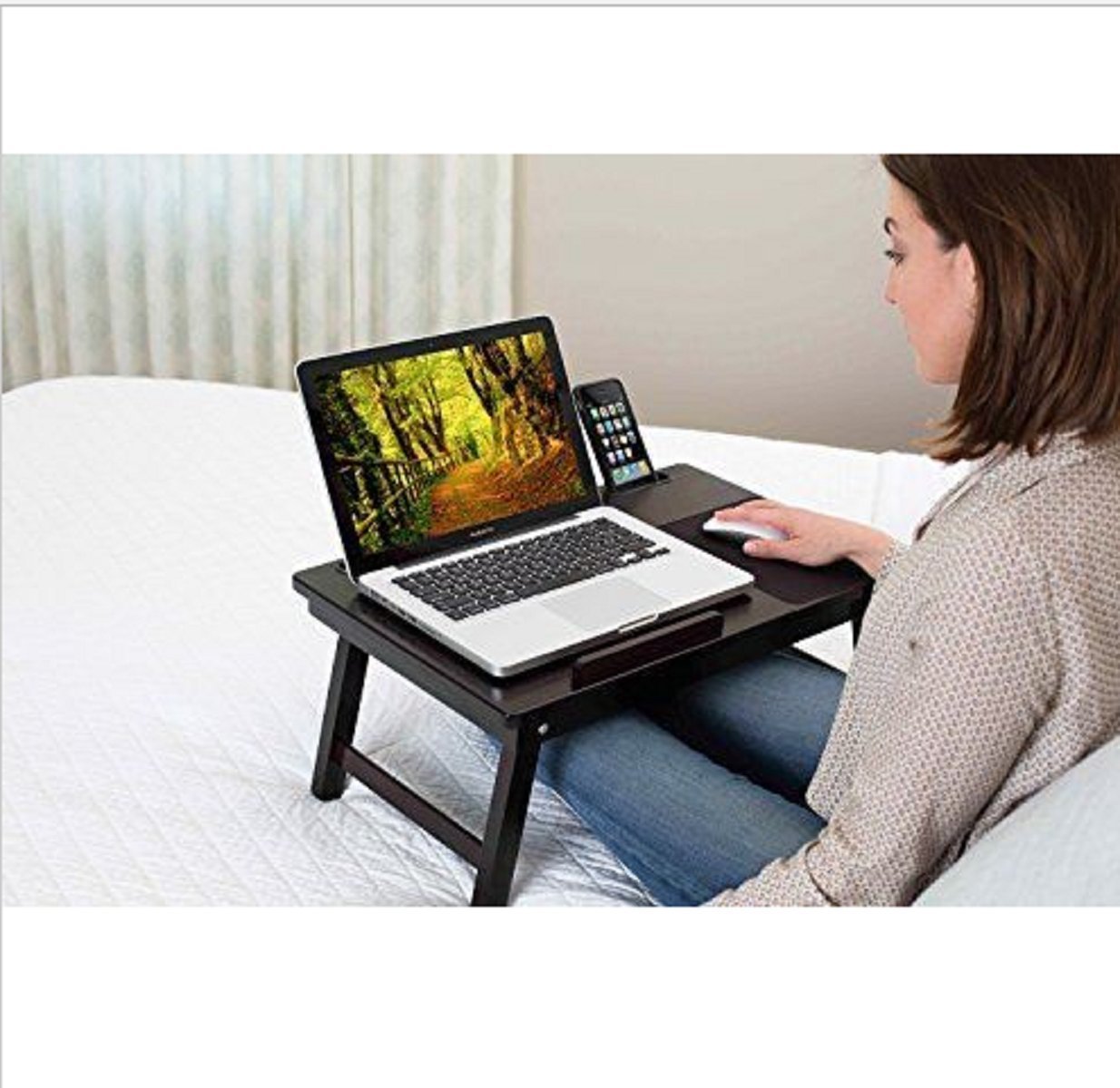 Sofia + Sam Integrated storage drawer Foldable ,Multi Tasking Laptop
