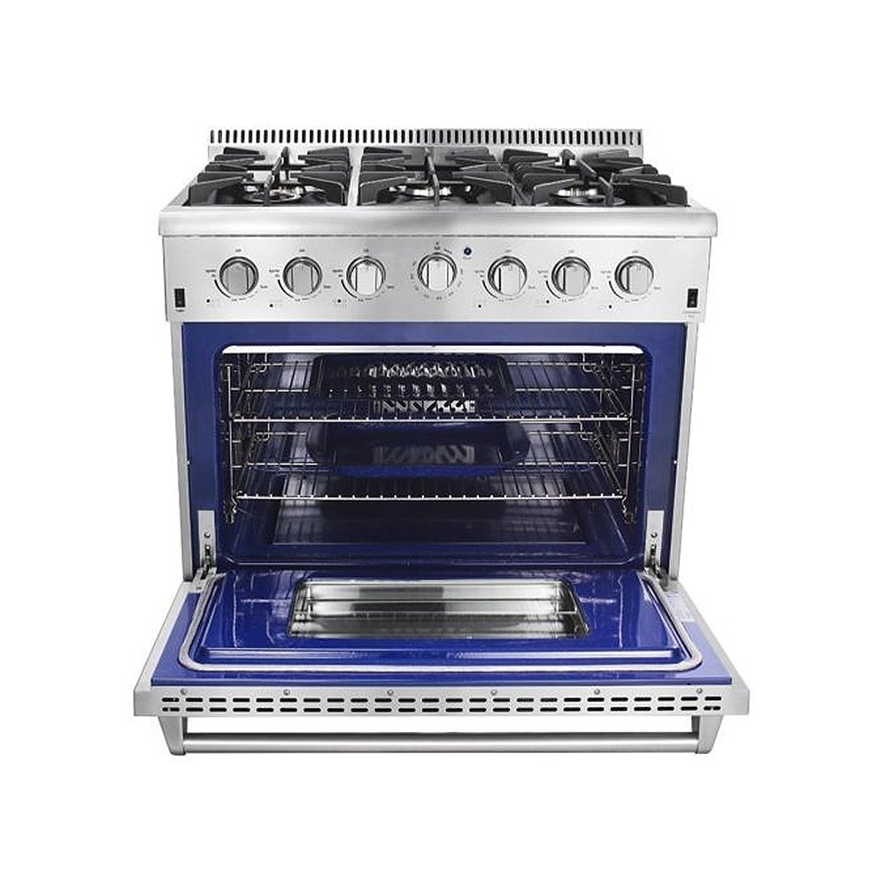 Anself THOR KITCHEN 36inch Stainless Steel Professional Gas Range Free