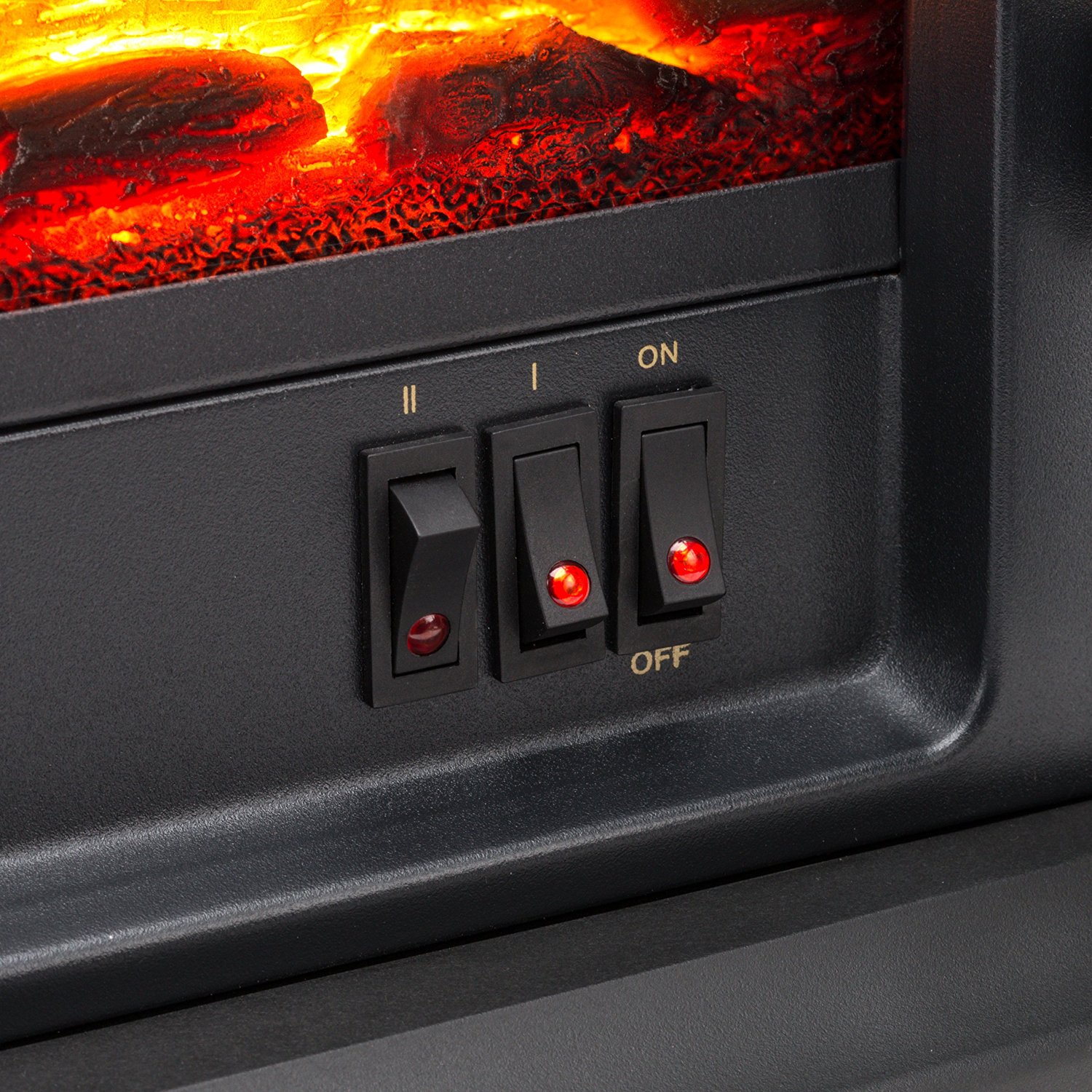 Hamilton 22inch Portable Free Standing 1500W Electric Fireplace Stove with Realistic Fire and