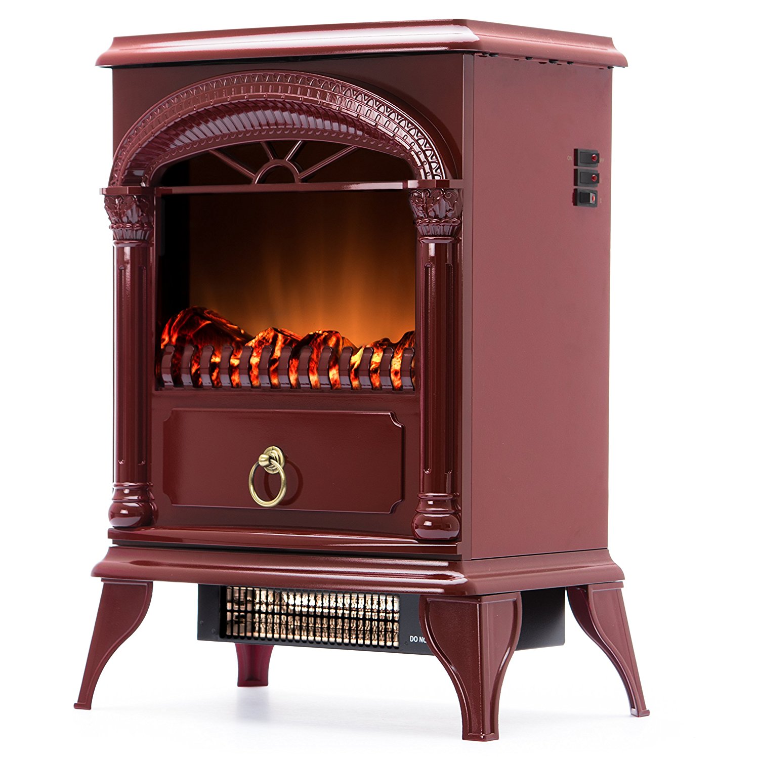 Hamilton 22inch Portable Free Standing 1500W Electric Fireplace Stove with Realistic Fire and