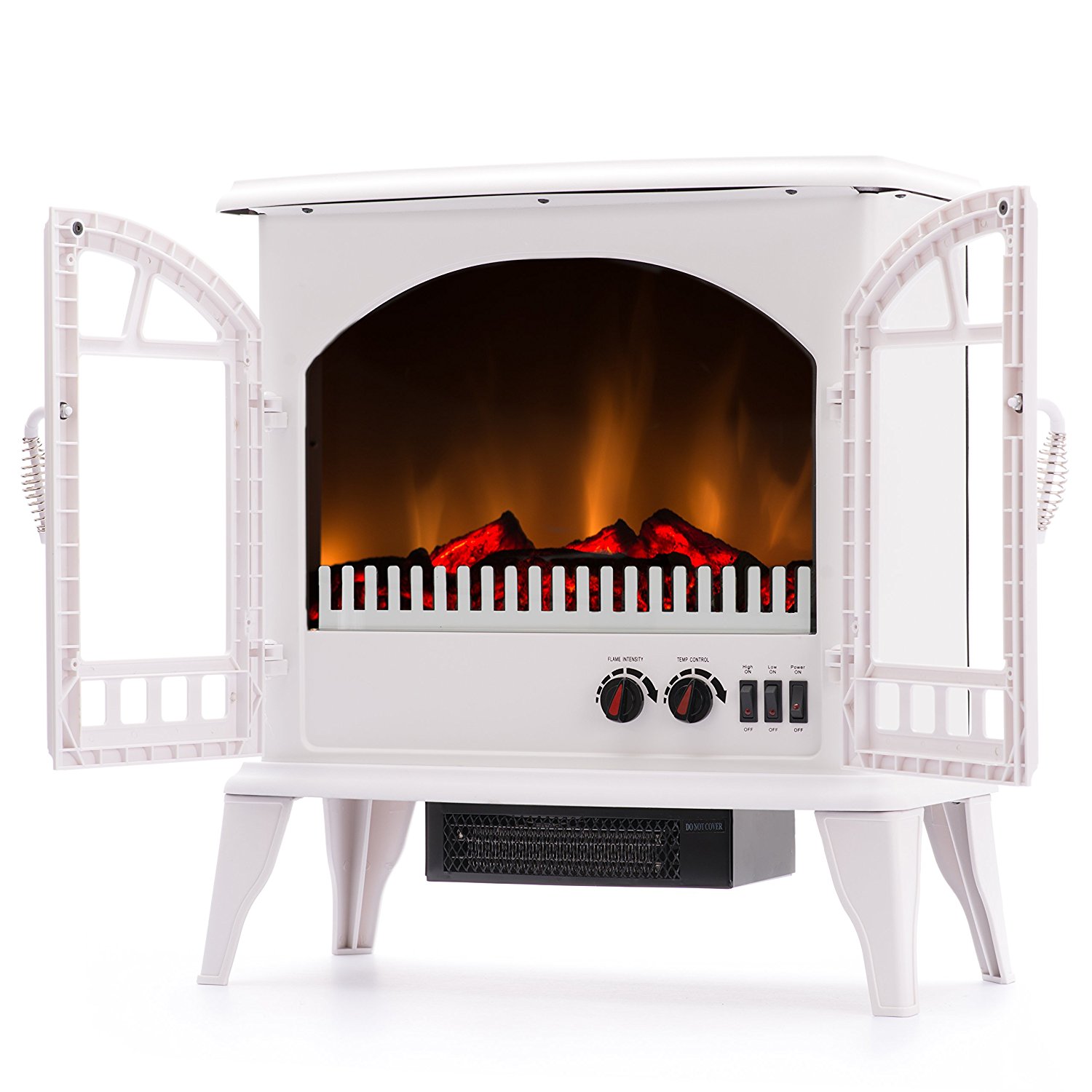 Jasper Free Standing Electric Fireplace Stove 25 Inch Black Portable