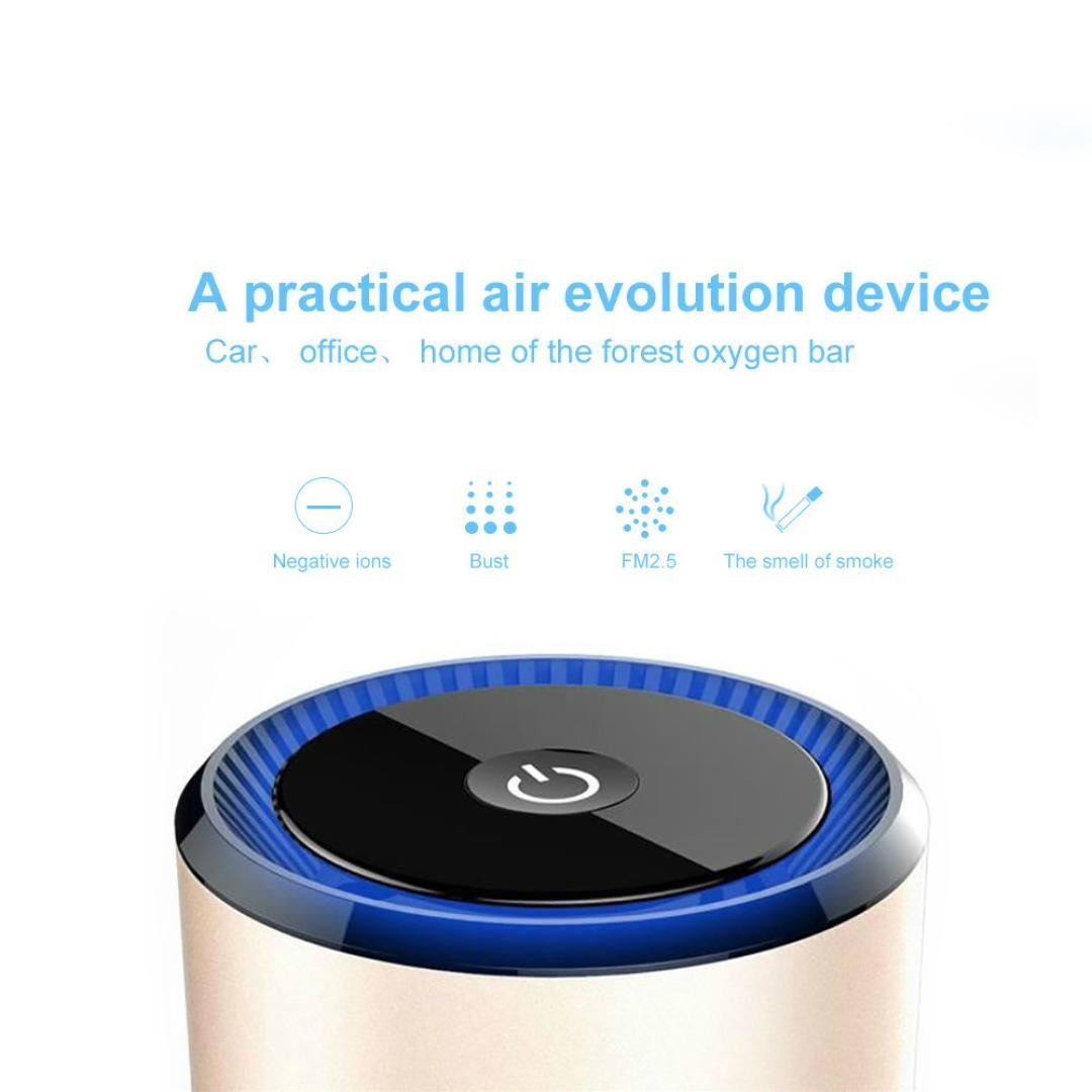 Becoler Car Air Purifier,Smart Car Air Ionizer, Ionic Purifier, Odor