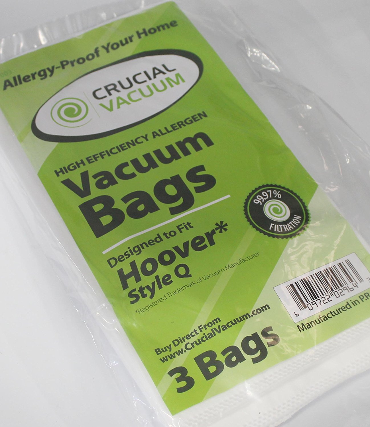 9 Hoover Platinum Type Q High Efficiency Allergy Filtration Vacuum Bags