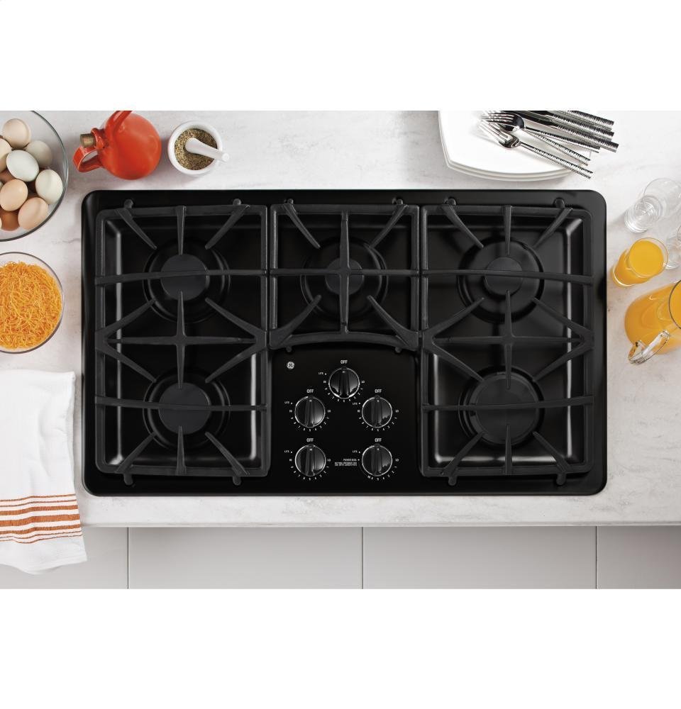 GE PGP966DETBB Profile 36" Black Gas Sealed Burner Cooktop N3 free