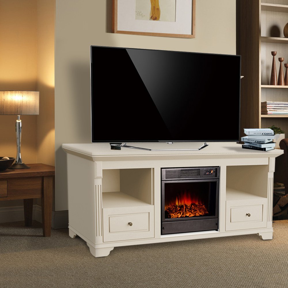 Argo Furniture Alessa Electric Fireplace, White free image download