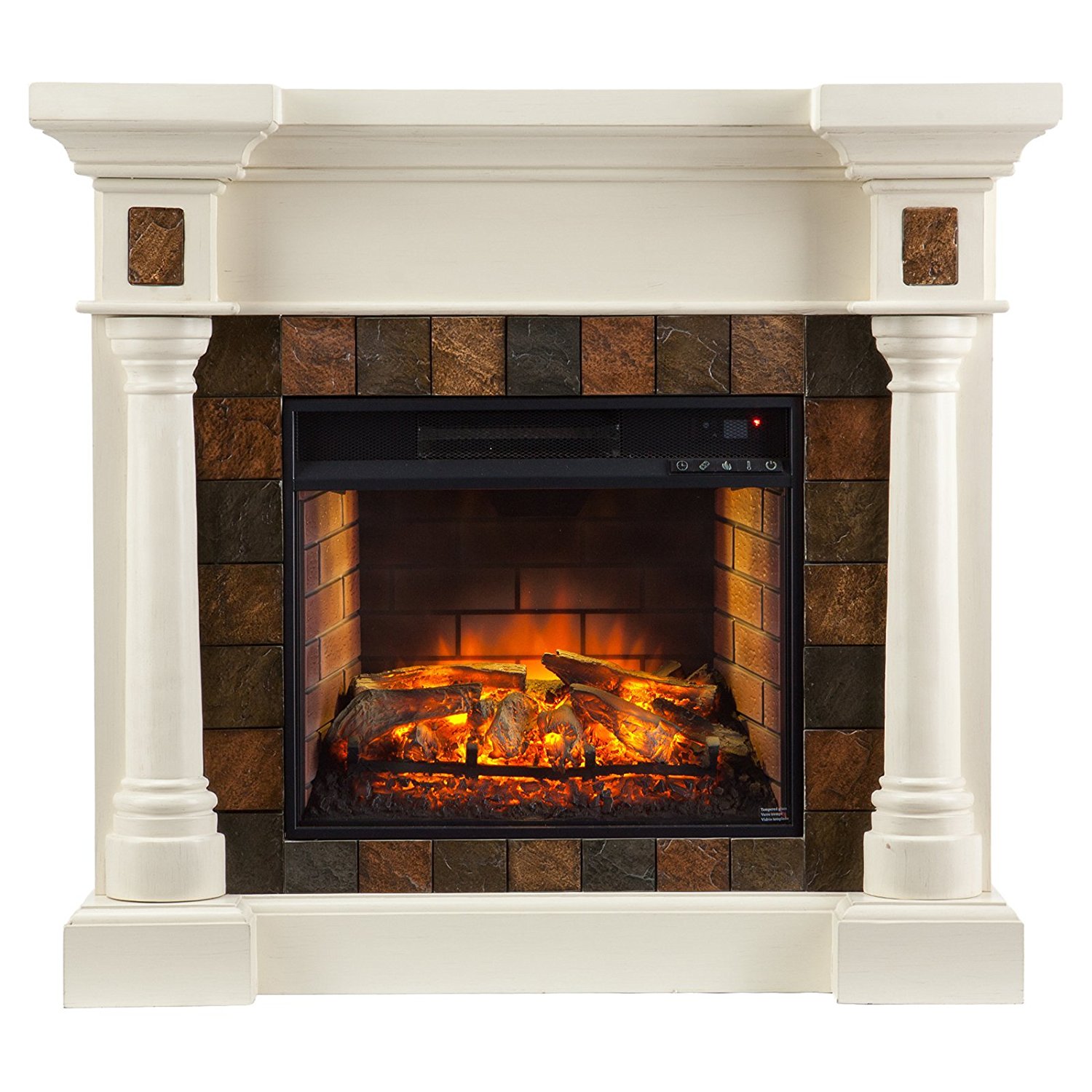 Southern Enterprises Carrington Convertible Infrared Electric Fireplace