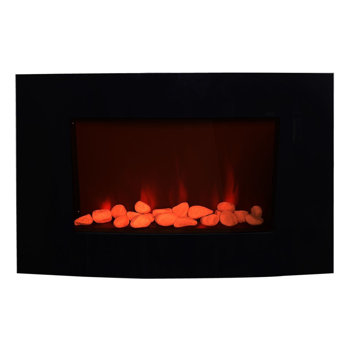 35" Large Electric Wall Mounted Fireplace Heater With Remote Control