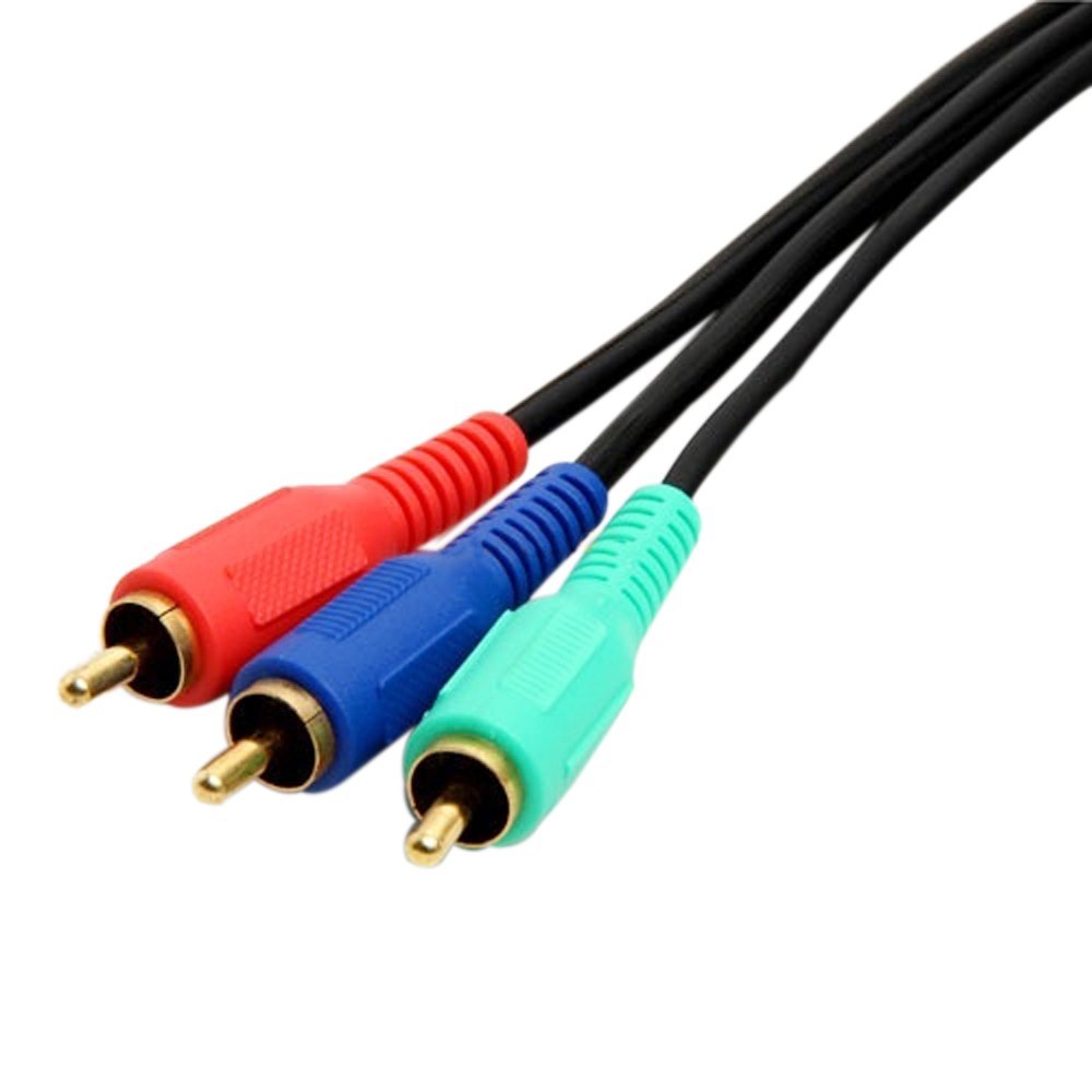 Cmple Component Video Cable 3RCA Gold HDTV RGB YPbPr 25 FT N2 free