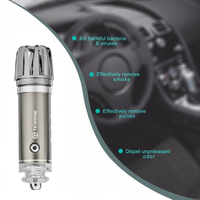 Car Air Purifier Travel Air Freshener and Ionic Air Purifier Remove