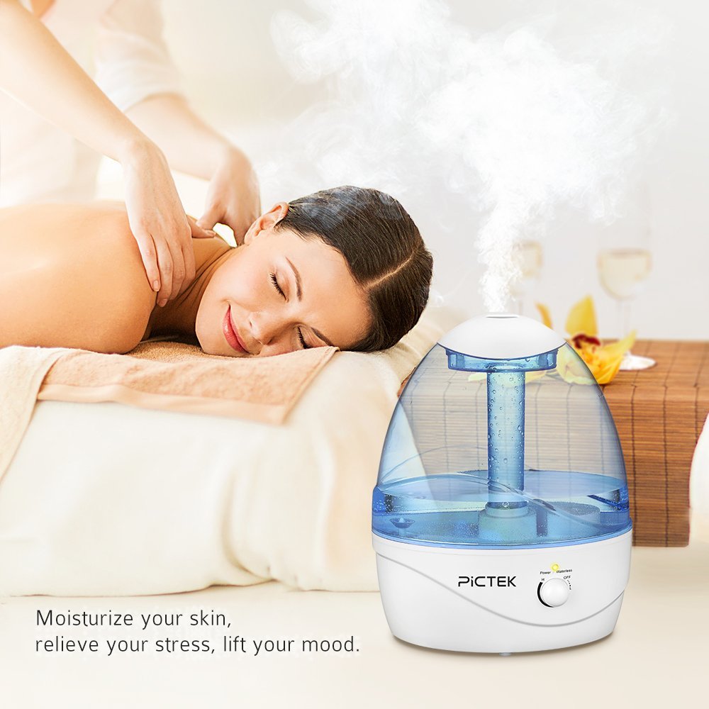Pictek Cool Mist Ultrasonic Humidifier, 2.6Liter Whole House