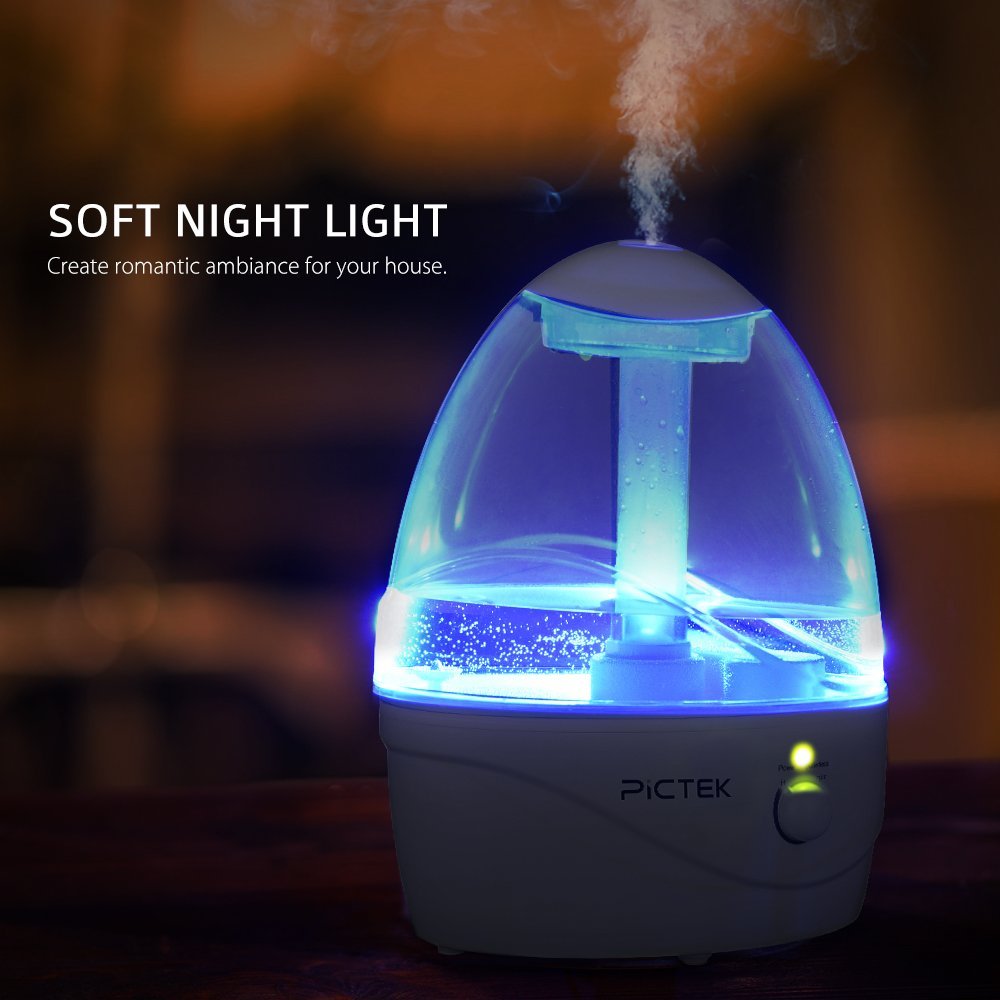 Pictek Cool Mist Ultrasonic Humidifier, 2.6Liter Whole House