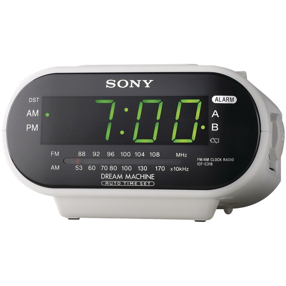 NEW SONY ICFC318WHITE AM/FM ALARM CLOCK RADIO WHITEWATCHES and CLOCKS