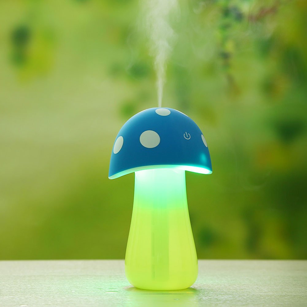 Yquelle Mini USB Ultrasonic Humidifier Mushrooms Humidifier with LED
