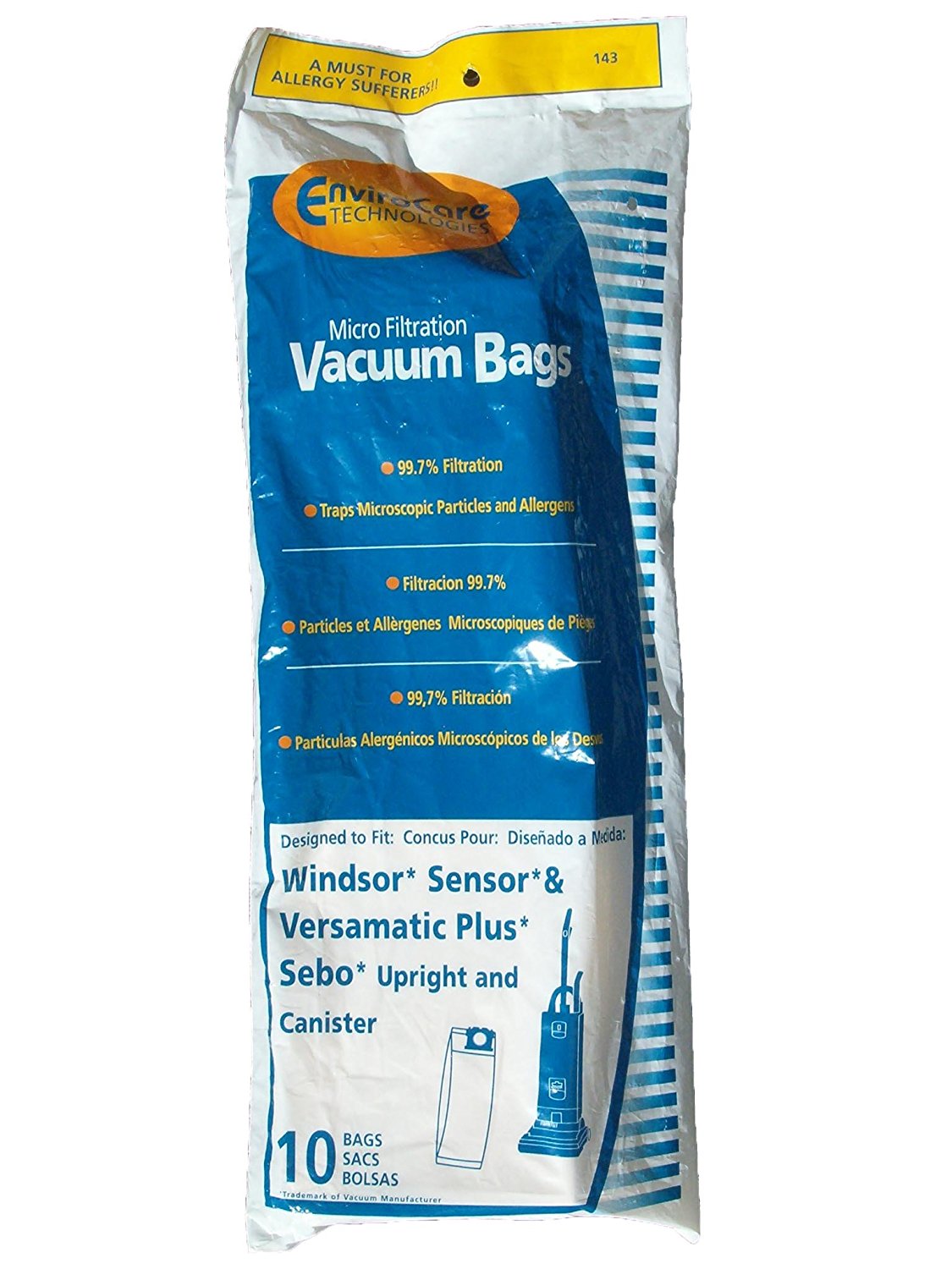 120 Windsor Kenmore Sensor Versamatic Plus Sebo Allergy Vacuum Bags