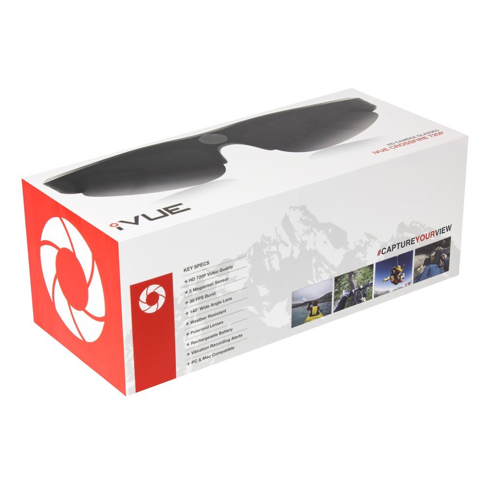 IVUE Crossfire 720P HD Action Camera Glasses Sport POV Video Recording